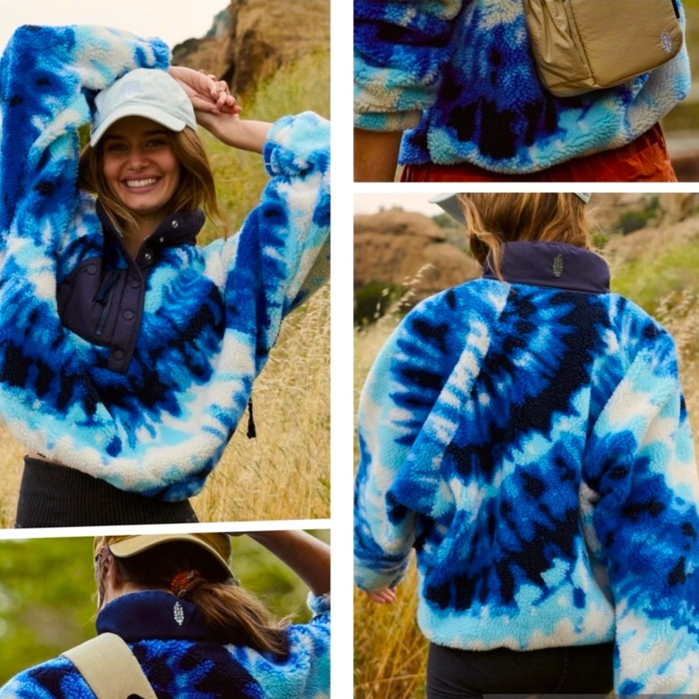 Free People Blue and White Jacket